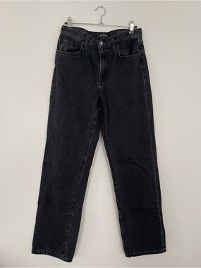 Favorite Daughter Washed Black High-Rise Jeans 25 oversized loose boyfriend 32